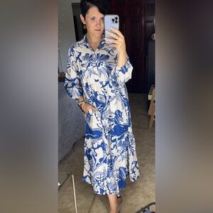 Anthropologie Maeve Bettina Tiered Shirt Dress